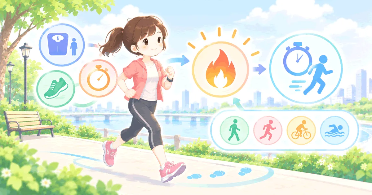 消費カロリーから運動時間計算