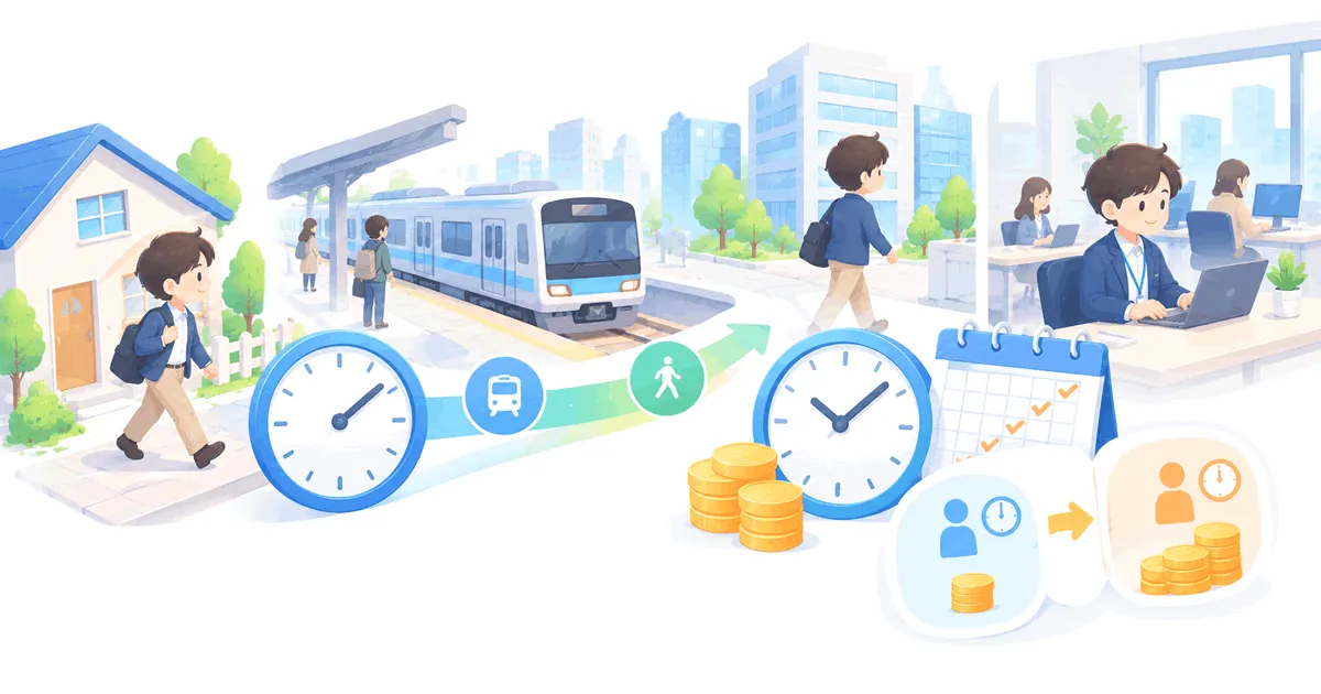 通勤時間込み時給計算