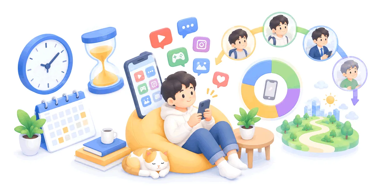 人生でスマホを見る時間計算