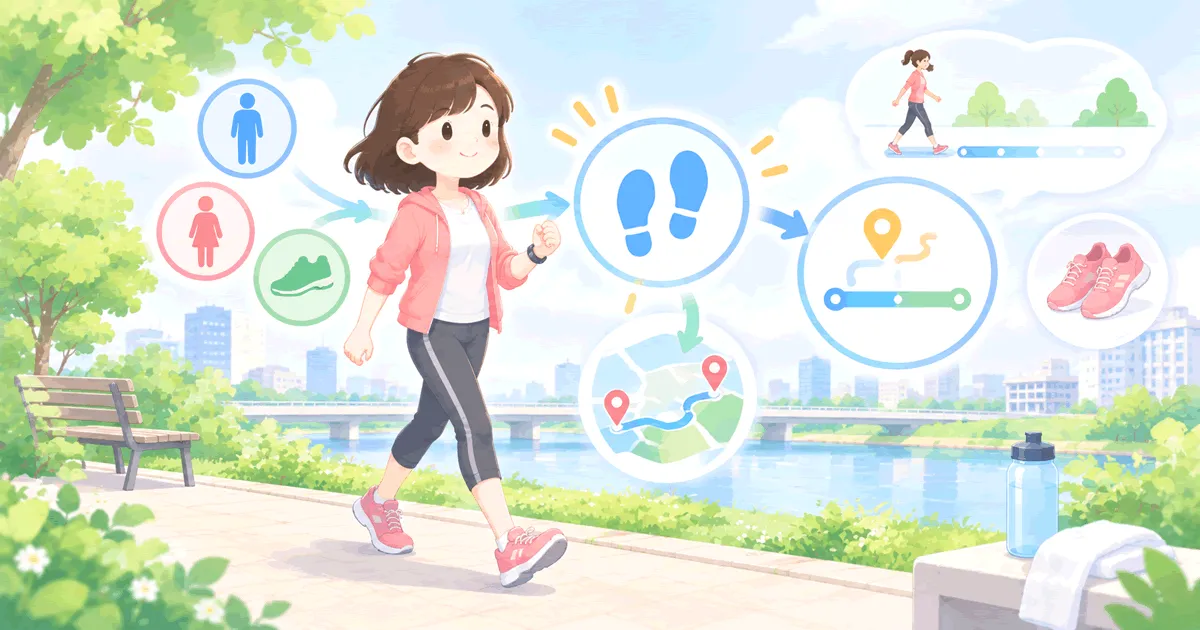 歩数から距離を計算